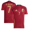 Camiseta de fútbol Bélgica De Bruyne 7 Primera Equipación Euro 2024 - Hombre